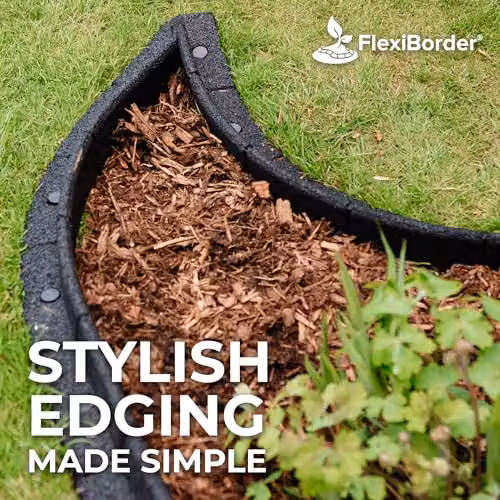 FlexiBorder Black Rubber Flexible Garden Edging Border – 2
