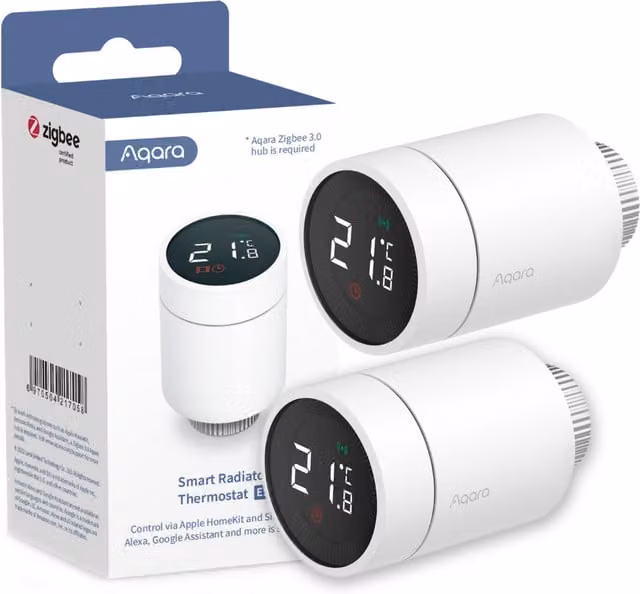 Aqara Smart Home Radiator Thermostat Twin Pack, White