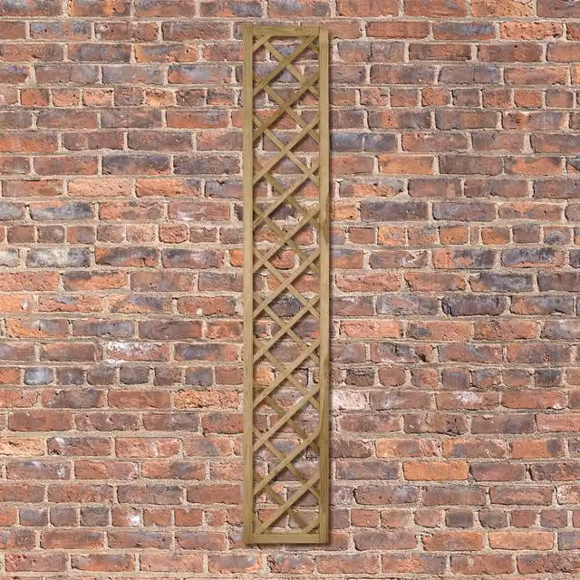Forest Garden Hidcote Lattice Wood Trellis Support, Brown, Height: 30 cm
