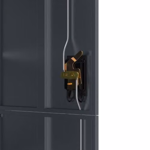 vidaXL Industrial Style Locking File Cabinet in Anthracite Steel, H 180 x W 90 x D 40 cm – 4