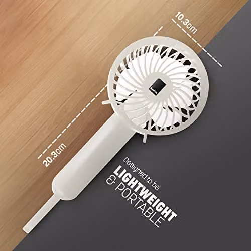 Keplin Portable Mini Handheld Fan 2 Pack, USB Rechargeable, White – 2