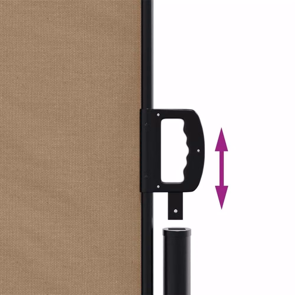 Berkfield Home Retractable Side Awning in Taupe, W/H: 200 x 500 cm – 3