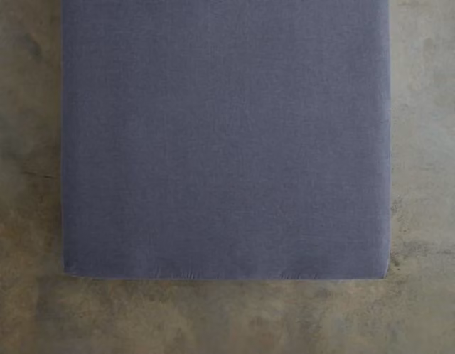 Deyongs Southwick Melange Look Fitted Sheet in Blue, Super King, 200 x 200 cm