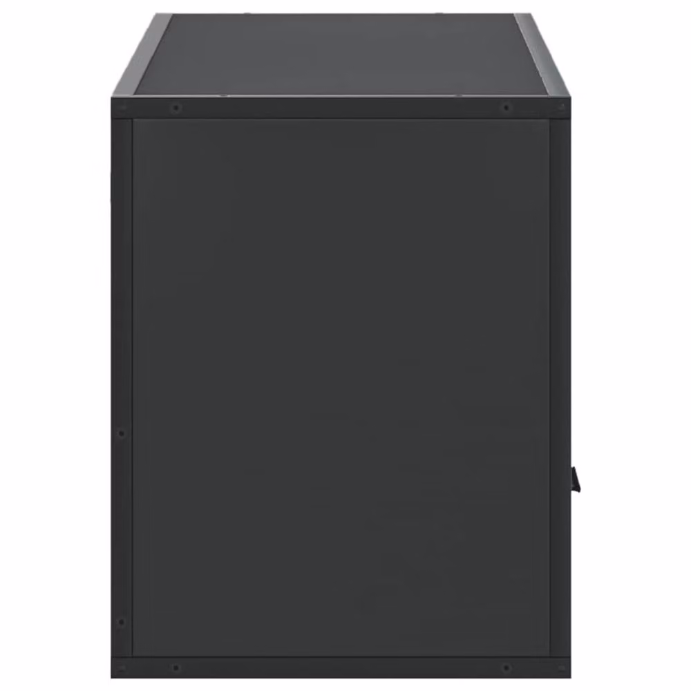 Berkfield Home Modern Black TV Cabinet in Engineered Wood and Metal, W: 100 cm, D: 31 cm, H: 39.5 cm – 3