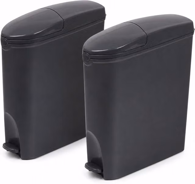 Supawash-Pro 20L Slimline Pedal Sanitary Bin in Grey