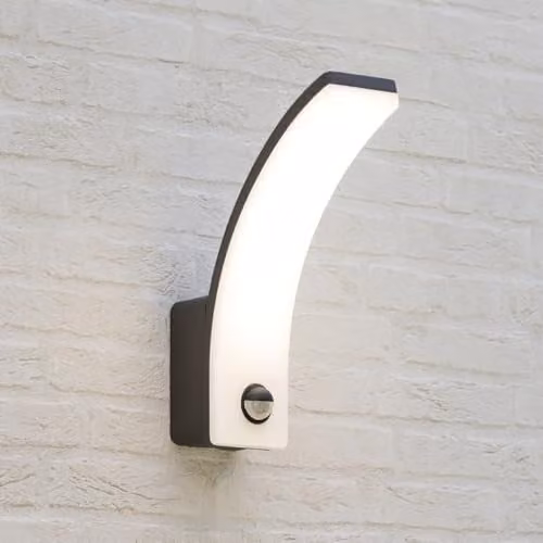 CGC Lighting LED Outdoor Wall Light with Motion Sensor, 20W, 1900lm, 4000K Natural White, IP65 Waterproof, Black – 1