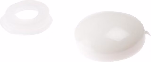 Forgefix White Nylon Domed Cover Caps No. 6-8, Pack of 25