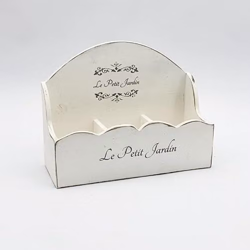 Minster Shabby Chic Frilly Wooden Box, White, W: 35 cm, D: 8 cm, H: 35 cm