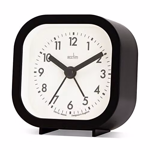 Acctim Robyn Mini Bedside Alarm Clock in Black