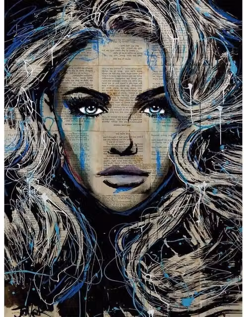 Loui Jover Haven Abstract Canvas Print in Black and Multicolour – 1