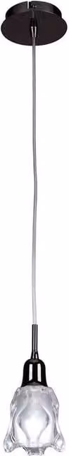 Netlighting Amel Black Chrome Suspended Pendant Light with Transparent Glass and GU10 Socket