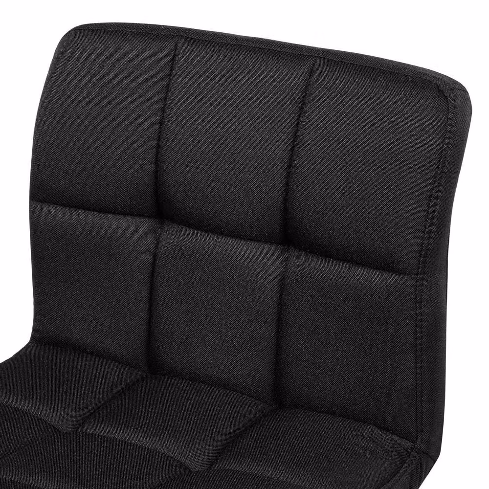 Wyld and Coco Black Fabric Swivel Kitchen Bar Stools, Set of 2 – 4