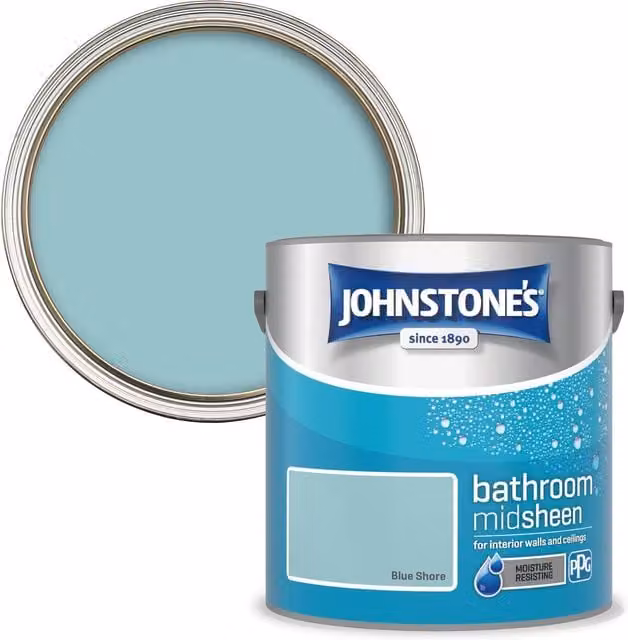 Johnstone's Bathroom Mid Sheen Paint in Blue Shore Turquoise