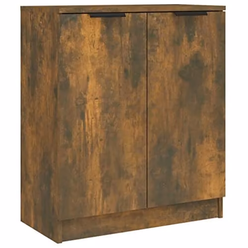 vidaXL Modern Smoked Oak Sideboard in Brown, W/D/H: 60 x 30 x 70 cm