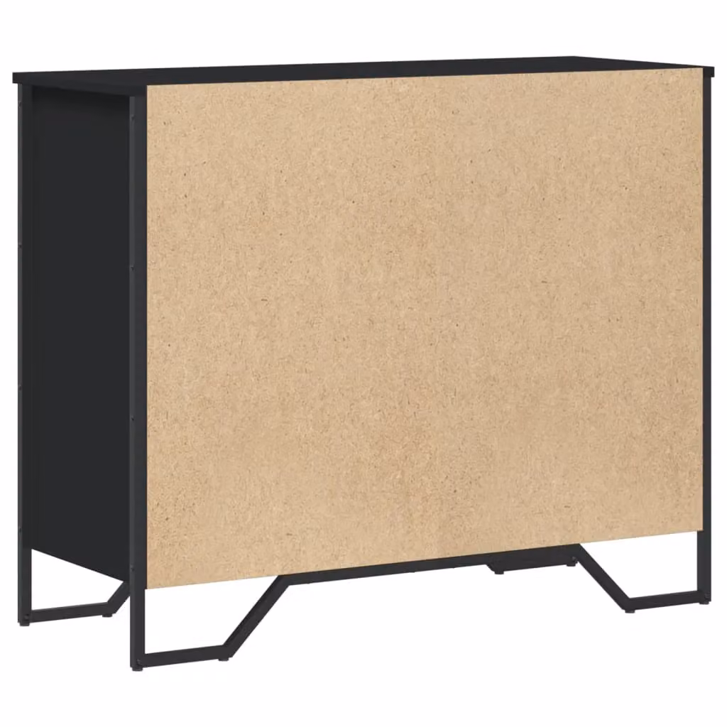 Berkfield Home Black Classic Chest of Drawers in MDF, W/D/H: 91 x 35.5 x 74.5 cm – 5