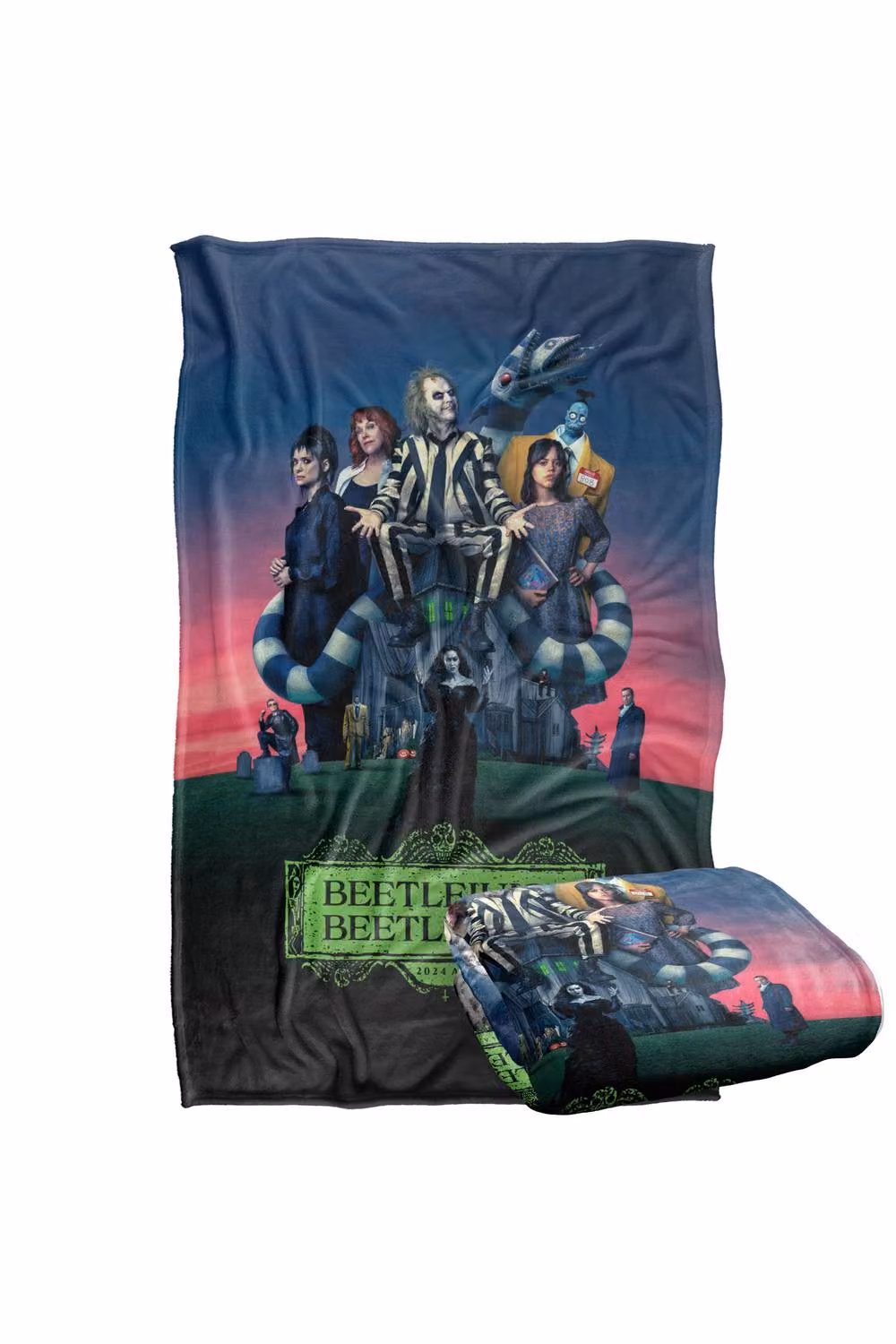 LOGOVISION Beetlejuice Beetlejuice Gangs All Here Super Soft Silky Touch Fleece Throw Blanket, Multicolour, W/D/H: 91 x 147 cm – 7