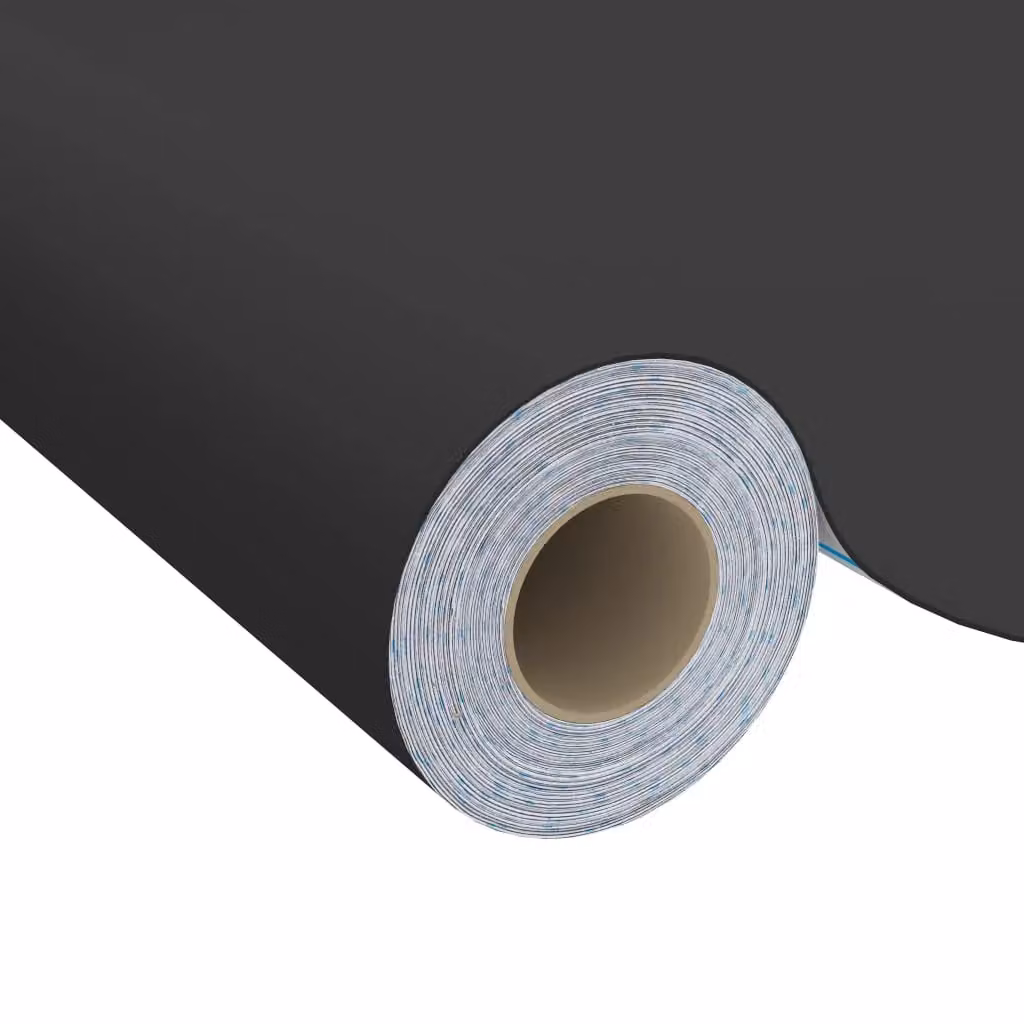 Berkfield Home Self-adhesive Black PVC Furniture Film, W: 90 cm, L: 500 cm – 2