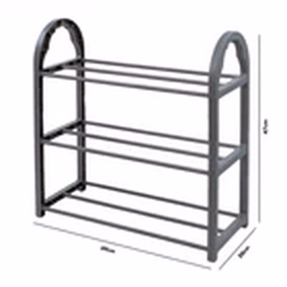 EONLION 3-Tier Slim Metal Shoe Rack Storage Organiser in Grey – 2