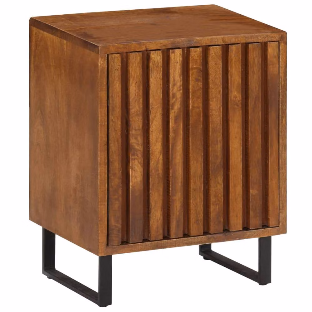 Berkfield Home Bedside Cabinet in Brown Solid Mango Wood, W/D/H: 40 x 30 x 50 cm – 2