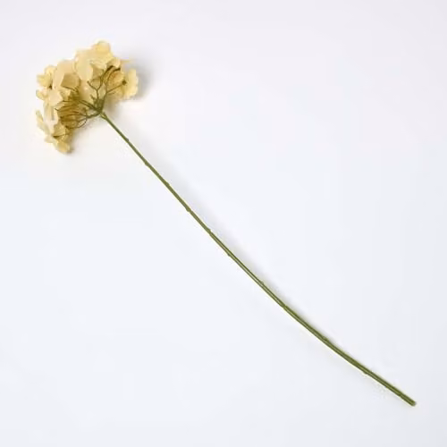 Homescapes Artificial Yellow Hydrangea Floral Stem