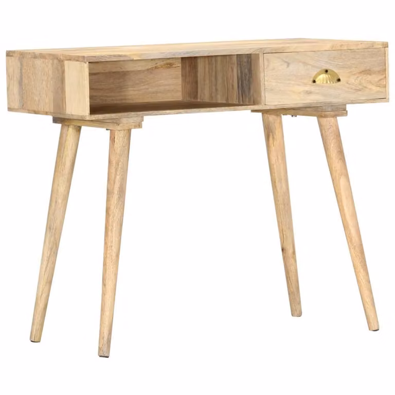 Berkfield Home Beautiful Console Table in Brown Solid Mango Wood W/D/H: 90 x 45 x 75 cm
