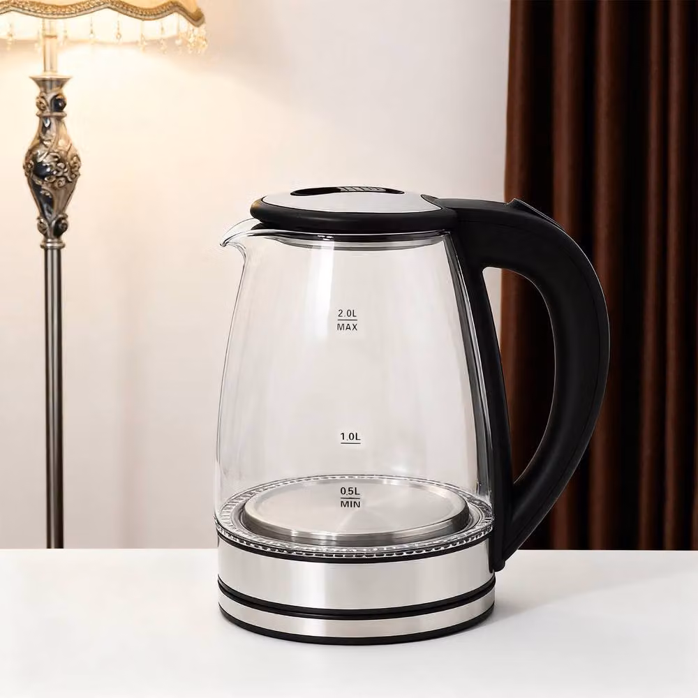 Alivio 1800W Electric Glass Kettle with Auto Shut-Off, 2L, Black – 4