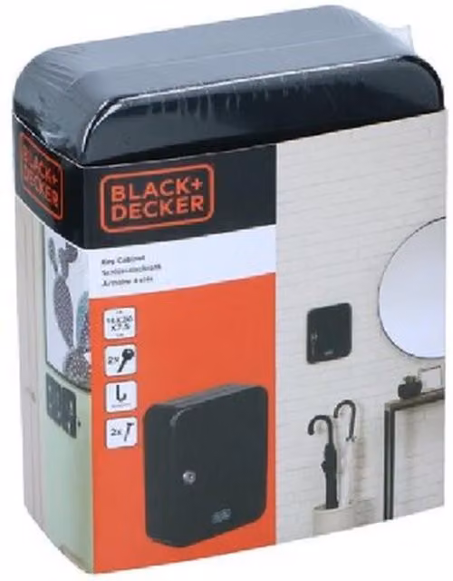 Black and Decker Steel Key Security Lock Box in Black