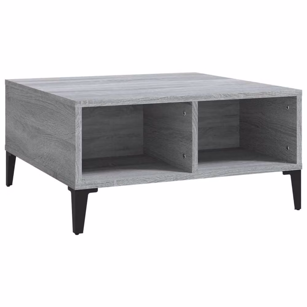 Berkfield Home Modern Square Coffee Table in Grey Sonoma, W/D/H: 60 x 60 x 30 cm – 3