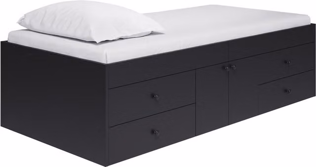 Kidsaw Captains 3ft Single Cabin Bed with Drawers, Black