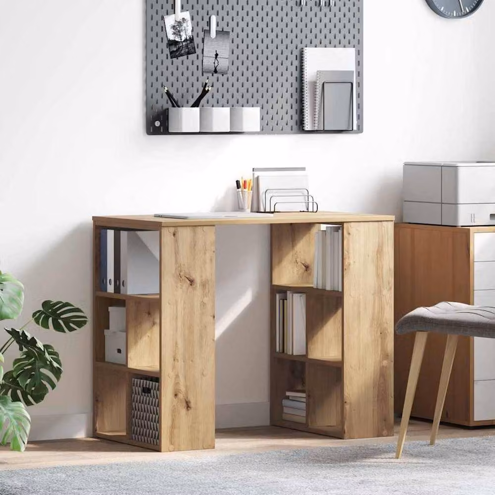 Berkfield Home Modern Corner Desk in Artisan Oak Brown, W/D/H: 140.0 x 75.0 x 0 cm – 2