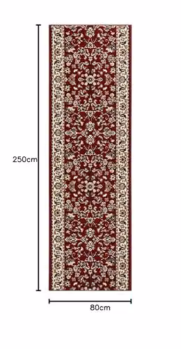 Hanse Home Vintage Polypropylene Runner Rug, Red, W: 80 cm, L: 250 cm – 2