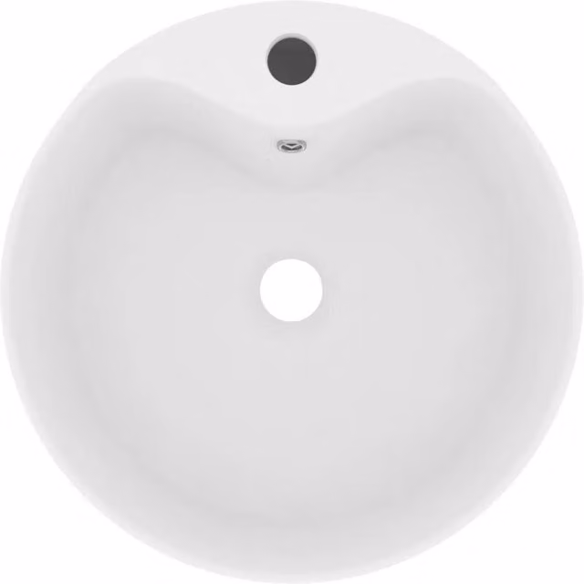 Berkfield Home Luxury Round Ceramic Countertop Wash Basin with Overflow, Matt White, W: 36 cm, D: 13 cm, H: 13 cm – 1