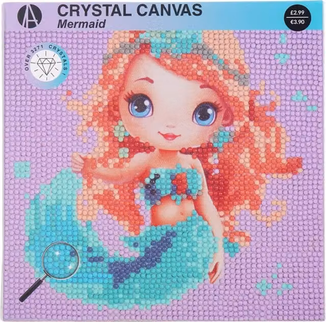 Crystal Creations Mermaid Canvas Kit in Multicolour