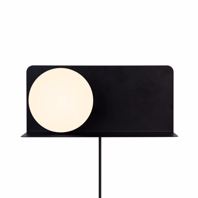 Nordlux Lilibeth Black Metal Wall Light with E14 Bulb for Bedroom or Hallway