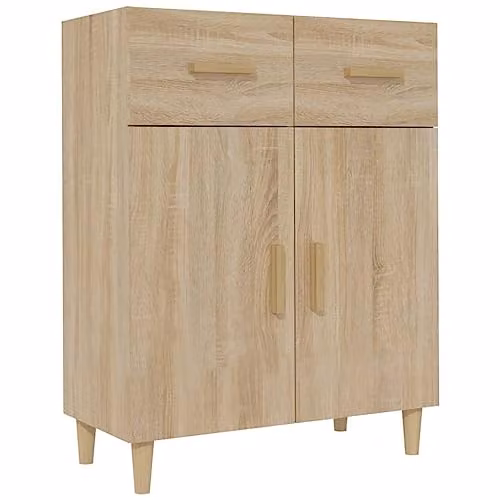 vidaXL Modern Sideboard in Brown Sonoma Oak, W/D/H: 69.5 x 34 x 90 cm – 1