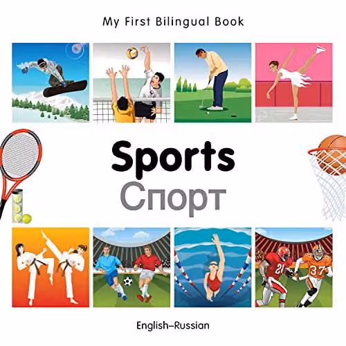 Milet Publishing My First Bilingual Book Sports English-Russian Multicolour Board Book