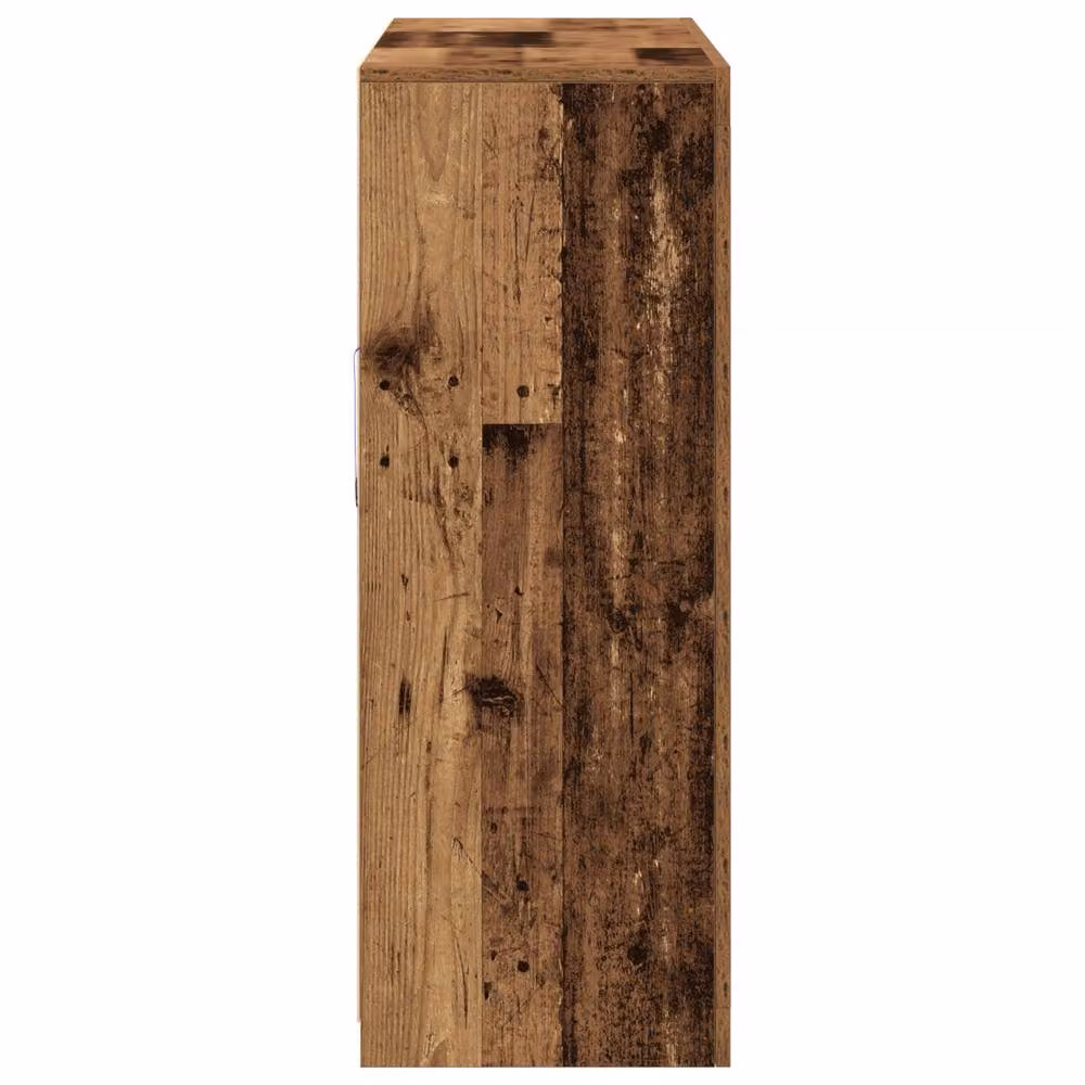 Berkfield Home Rustic Brown Engineered Wood Sideboard with Integrated LED Lights, W: 142.5 cm, D: 37 cm, H: 100 cm – 4