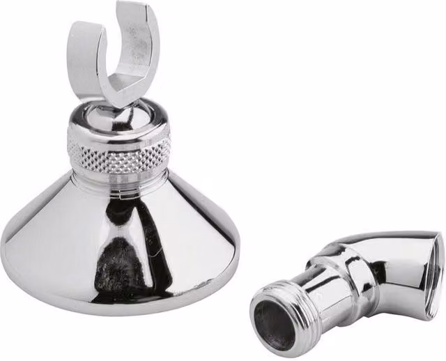 Balterley Round Wall Bracket and Elbow in Chrome Silver