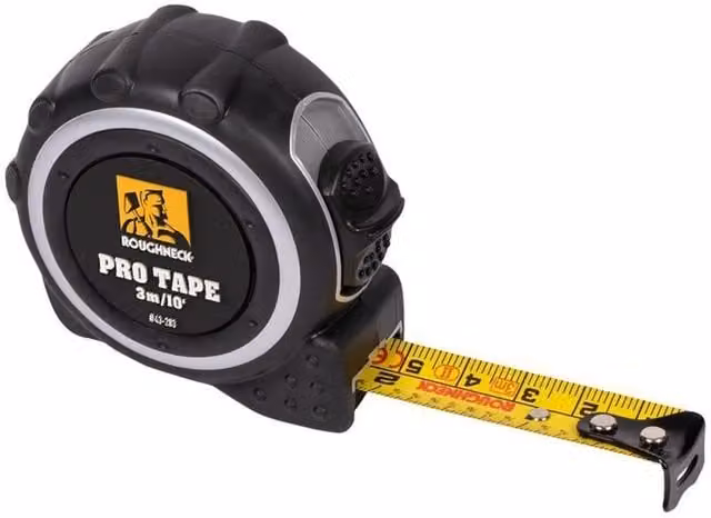 Roughneck E-z Read Tape Measure in Black and Multicolour