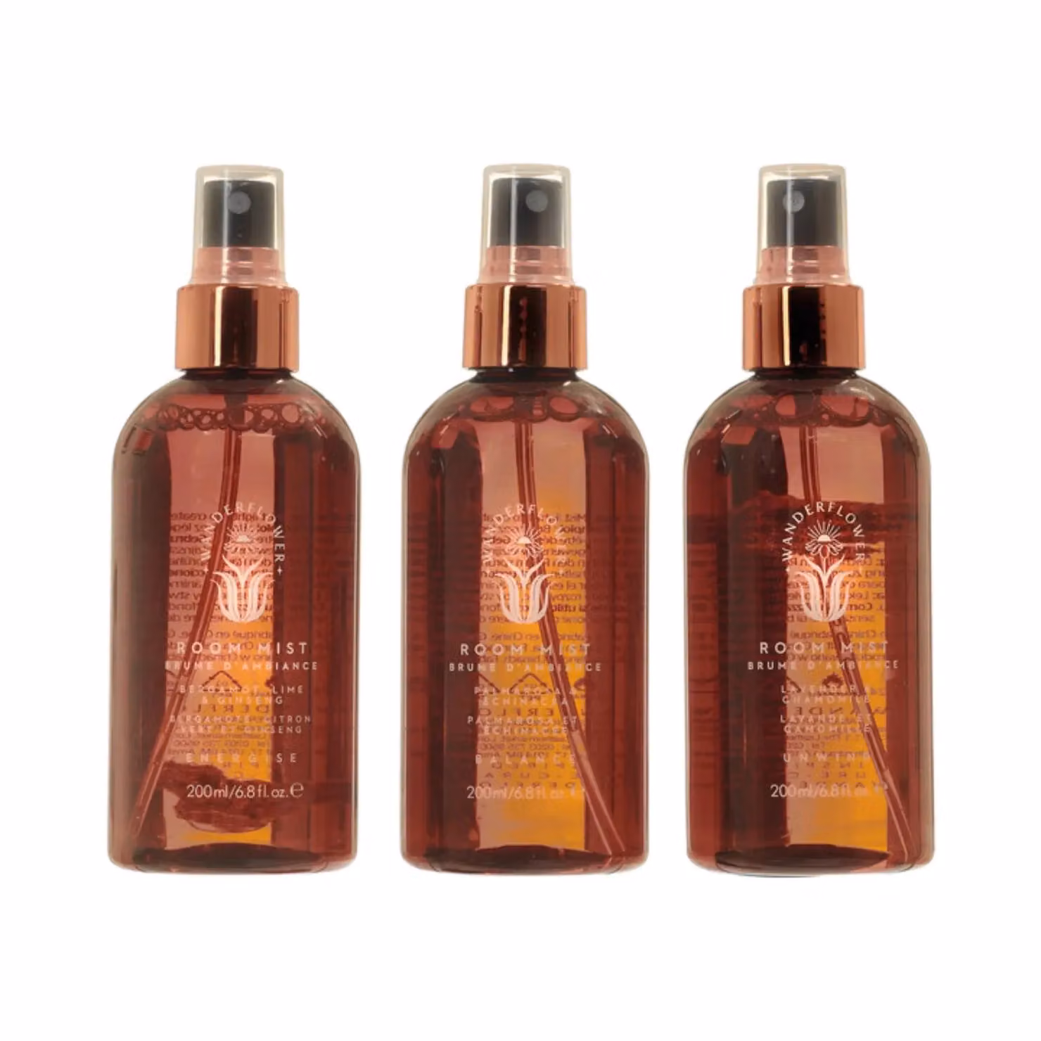 Wanderflower Mood Enhancing Room Mist Gift Set of 3 Natural Floral and Fresh Sprays, 3 x 200ml – 2