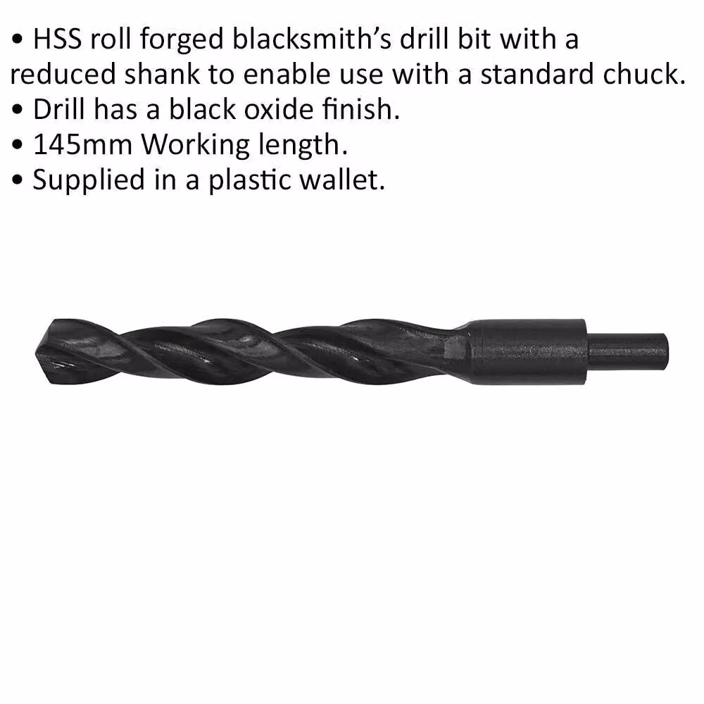 Loops HSS Roll Forged Blacksmith Twist Drill Bit, Black, Diameter: 23 mm, Length: 21.5 mm – 2