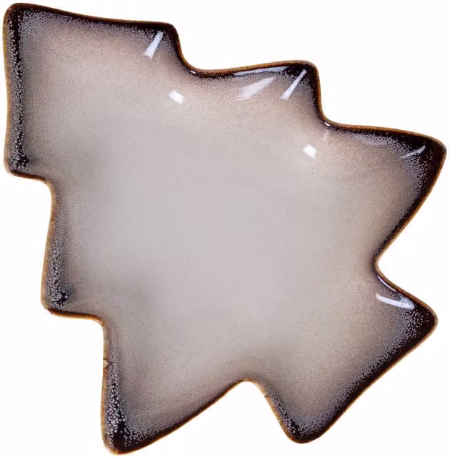 KDMK Everin Medium Organic Ceramic Tree Dish for Rings and Trinkets, White