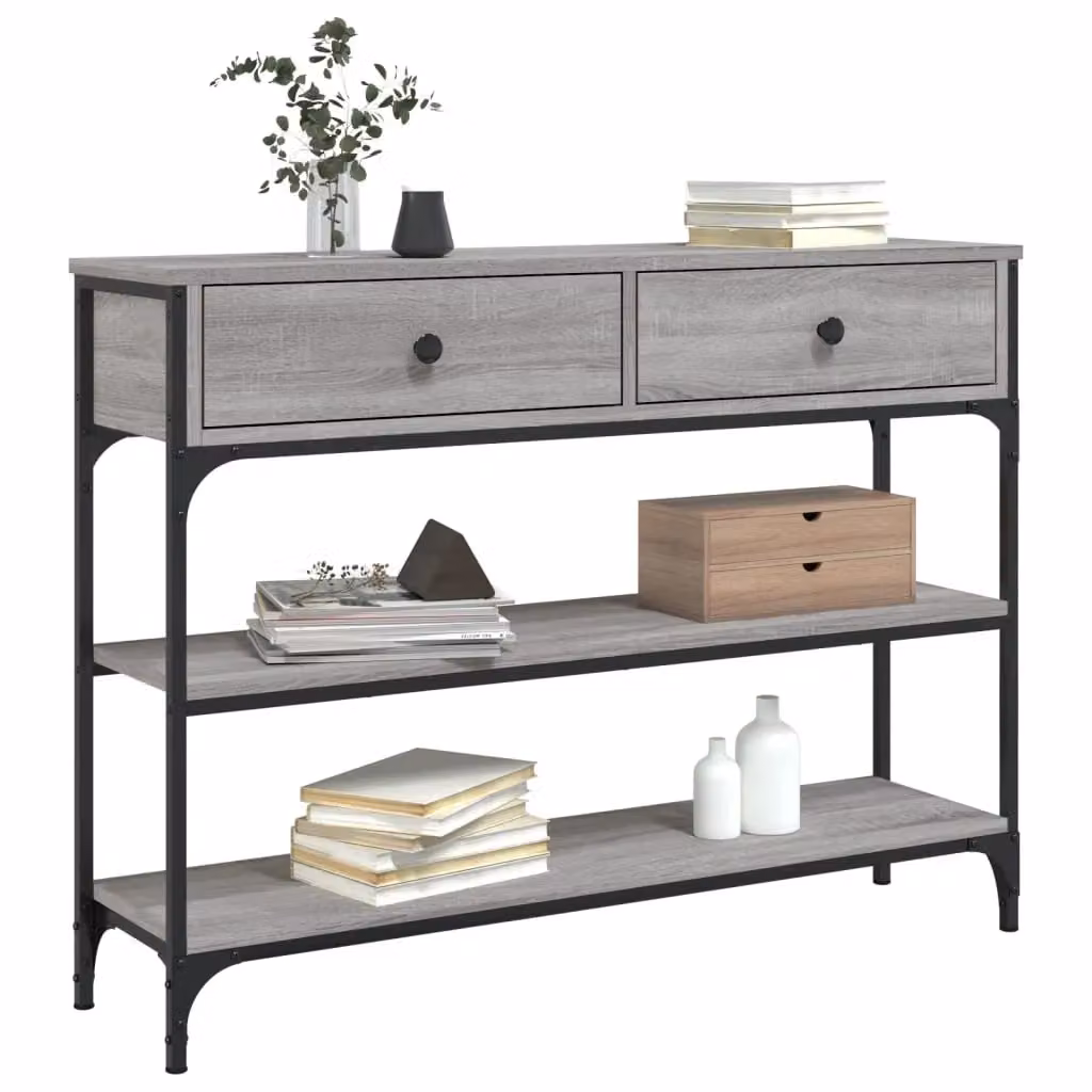 Berkfield Home Grey Sonoma Console Table, W/D/H: 100 x 25 x 75 cm – 3