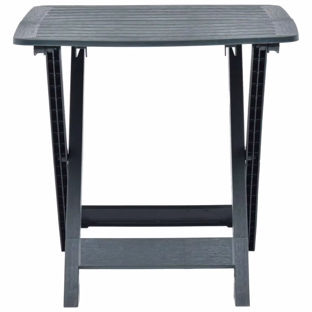 Berkfield Home Green Folding Plastic Garden Table W: 79 cm, D: 72 cm, H: 70 cm – 3