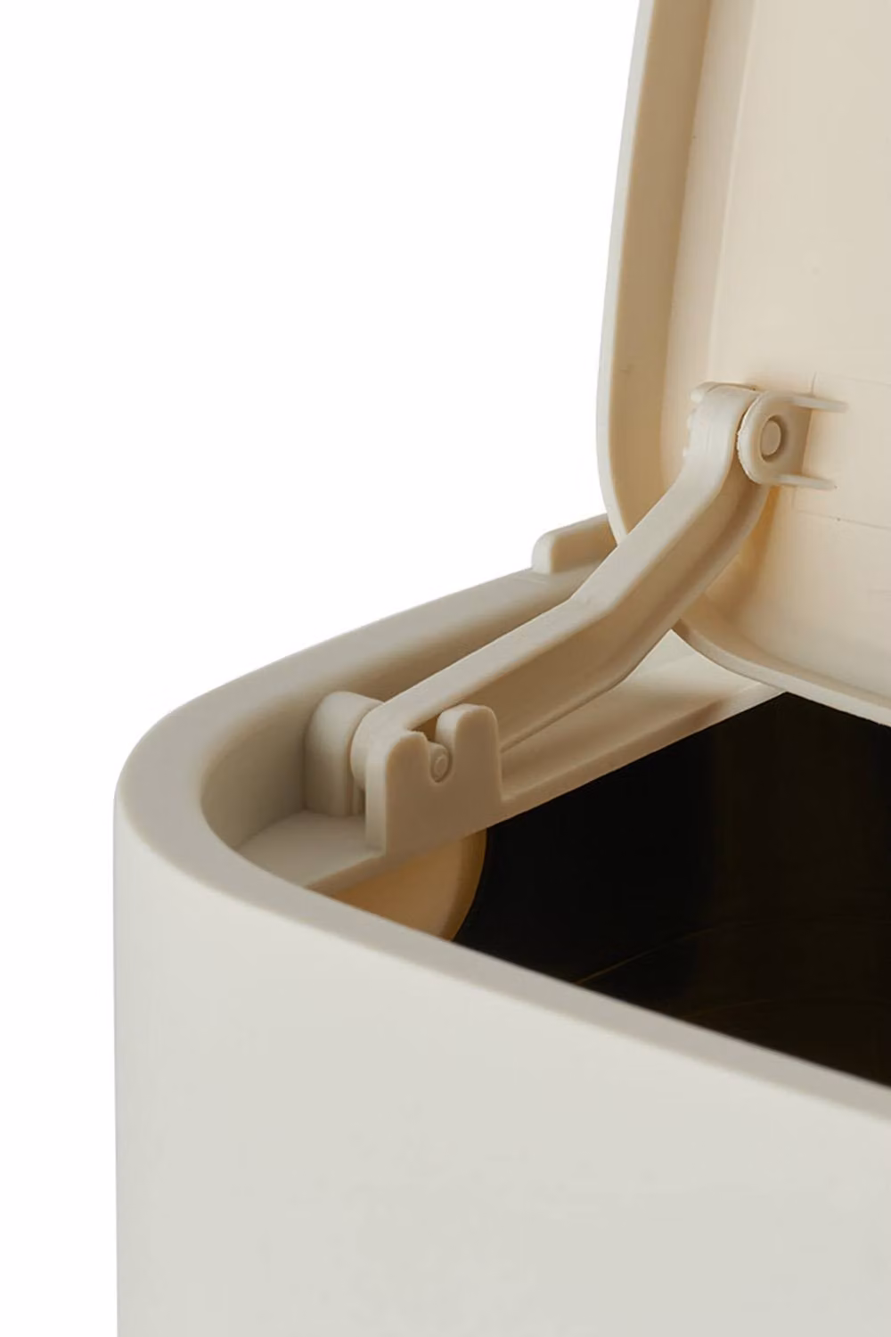 Garden Sanctuary Beige Wall-Mounted Plastic Hanging Trash Bin with Flip Lid, H 36.5 x W 25.5 cm – 2