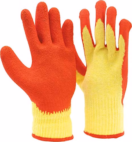 St Helens Home and Garden Red Rubber Gardening Gloves for Adults – 2