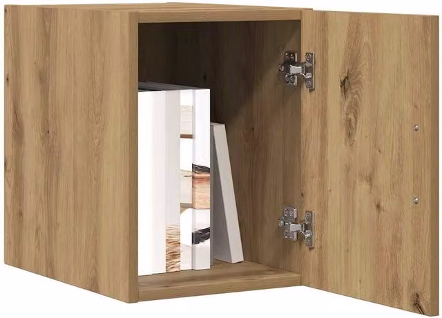 Berkfield Home Artisan Oak Wall Cabinet in Brown, W/D/H: 30 x 42.5 x 40 cm