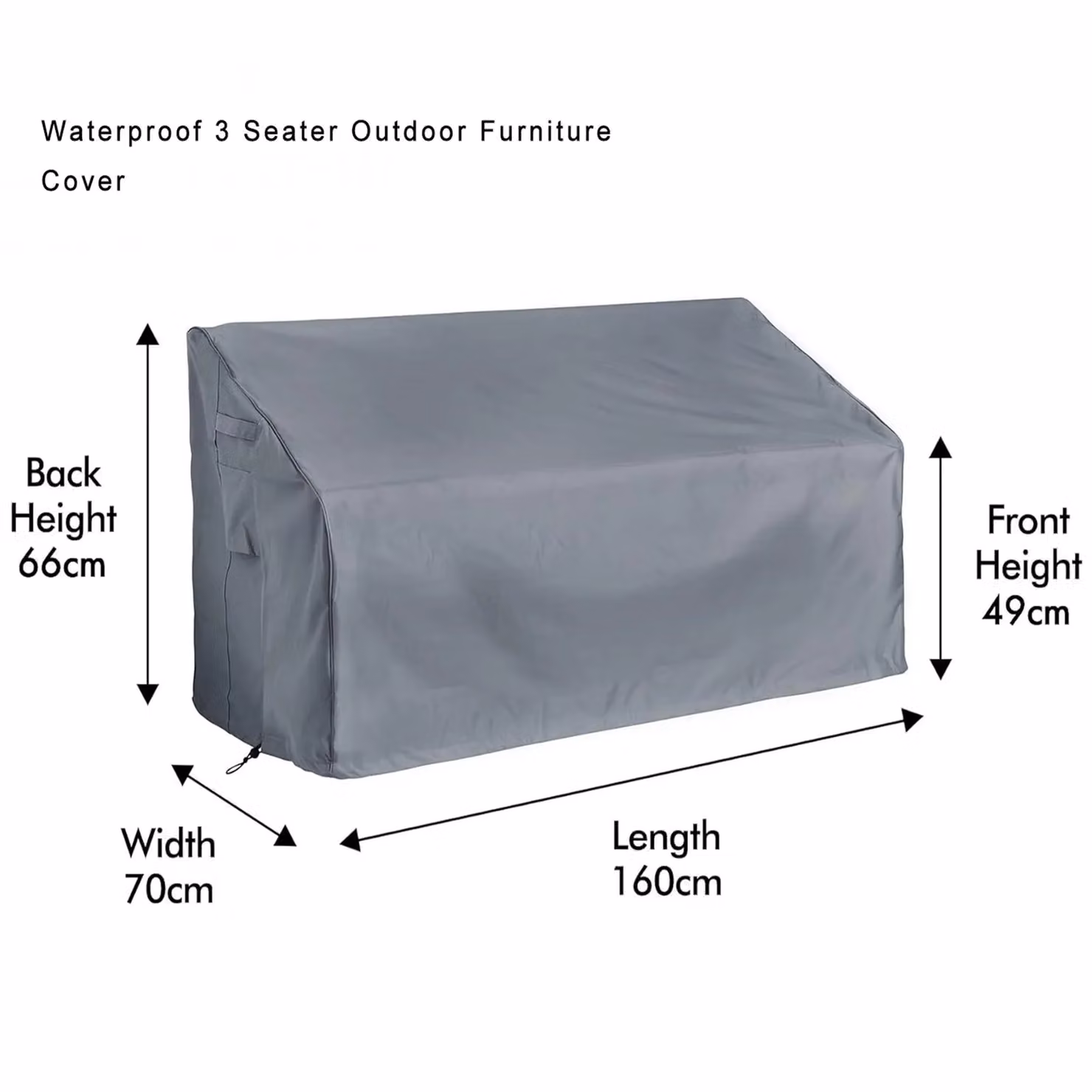 Gr8 Garden Waterproof 3 Seater Bench Seat Cover Protector in Grey – 2