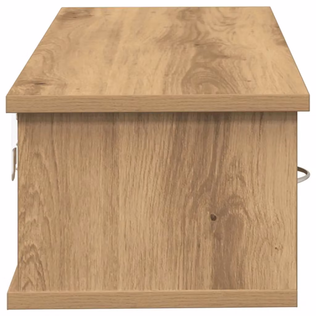 Berkfield Home Artisan Oak Wall Cabinet in Brown, W: 88 cm, D: 26 cm, H: 18.5 cm – 3