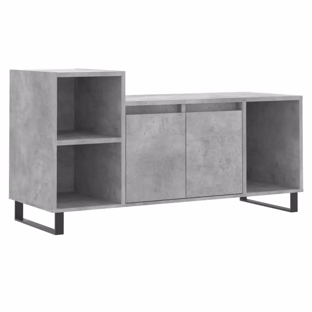 Berkfield Home Industrial TV Cabinet in Concrete Grey, W/D/H: 100 x 35 x 55 cm – 2